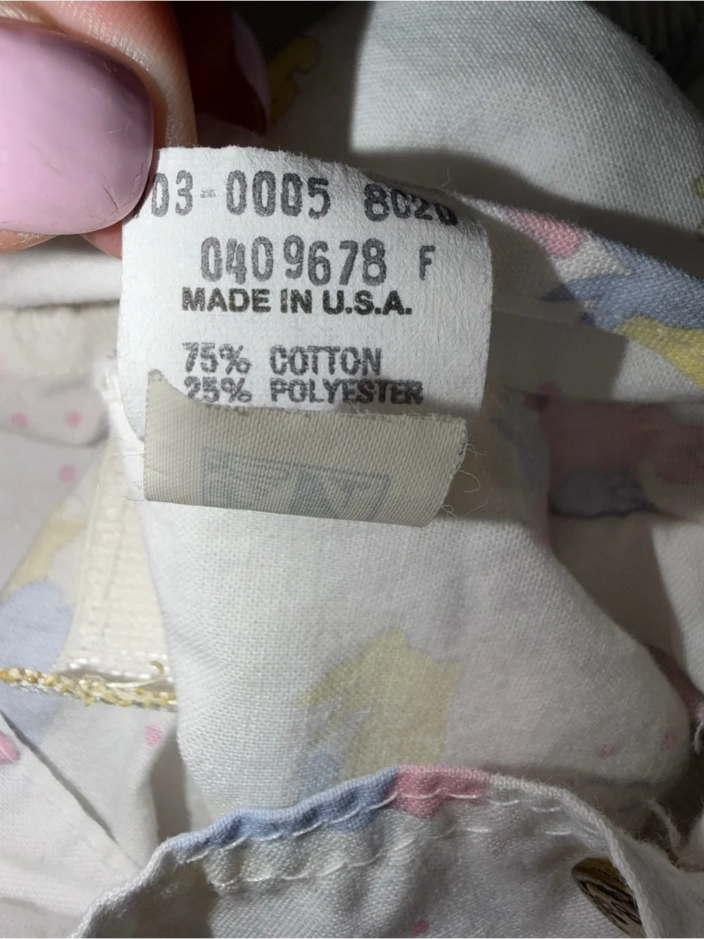 Vintage Rare OshKosh B’Gosh White Bunny Print Baby Shortalls Romper, Size 12m